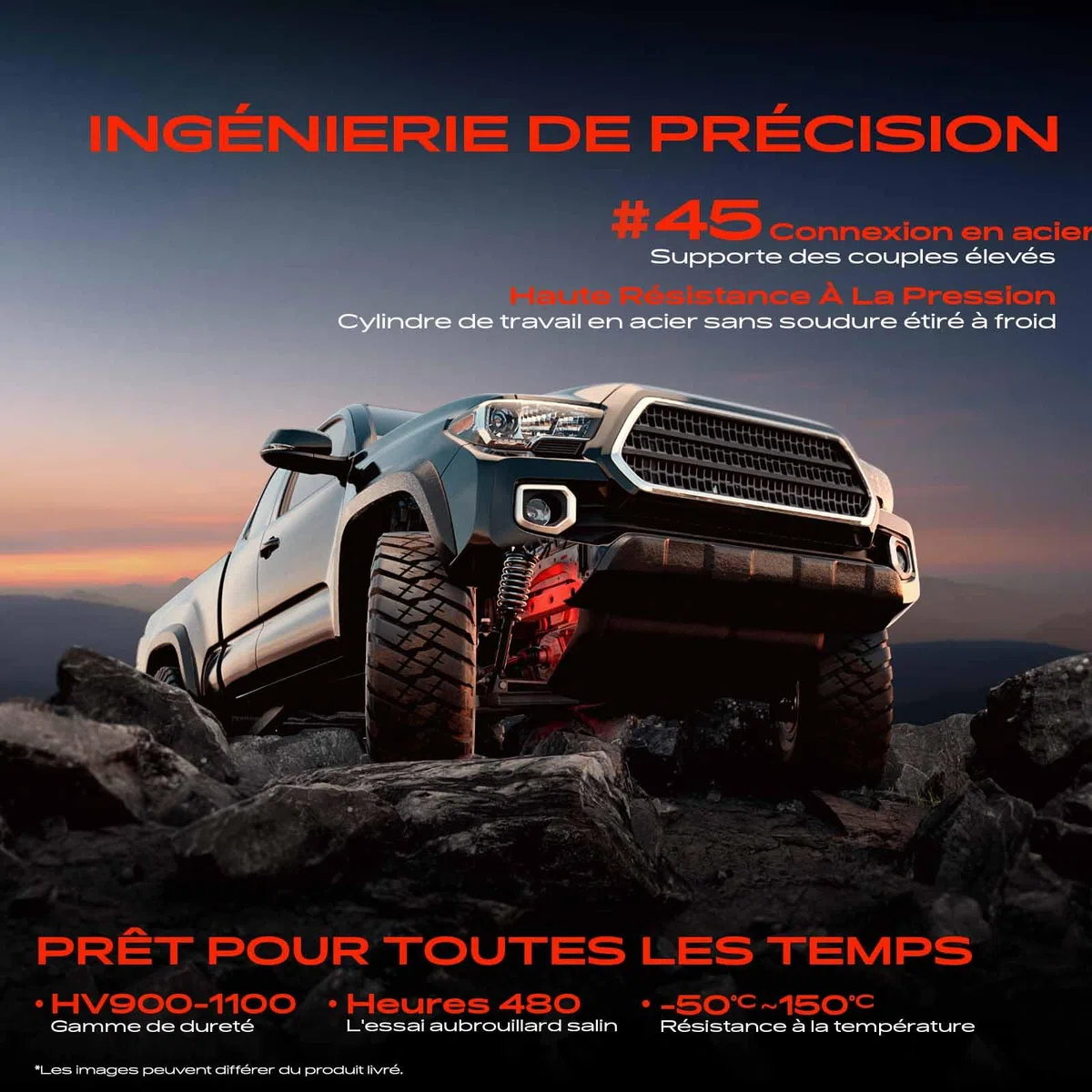 Frankberg 2x Amortisseur à gaz Avant Gauche Droite 607mm Pression de gaz