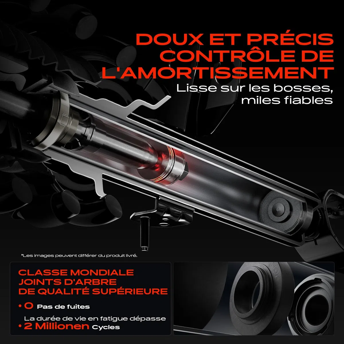 Frankberg 2x Amortisseur à gaz Avant Gauche Droite 607mm Pression de gaz