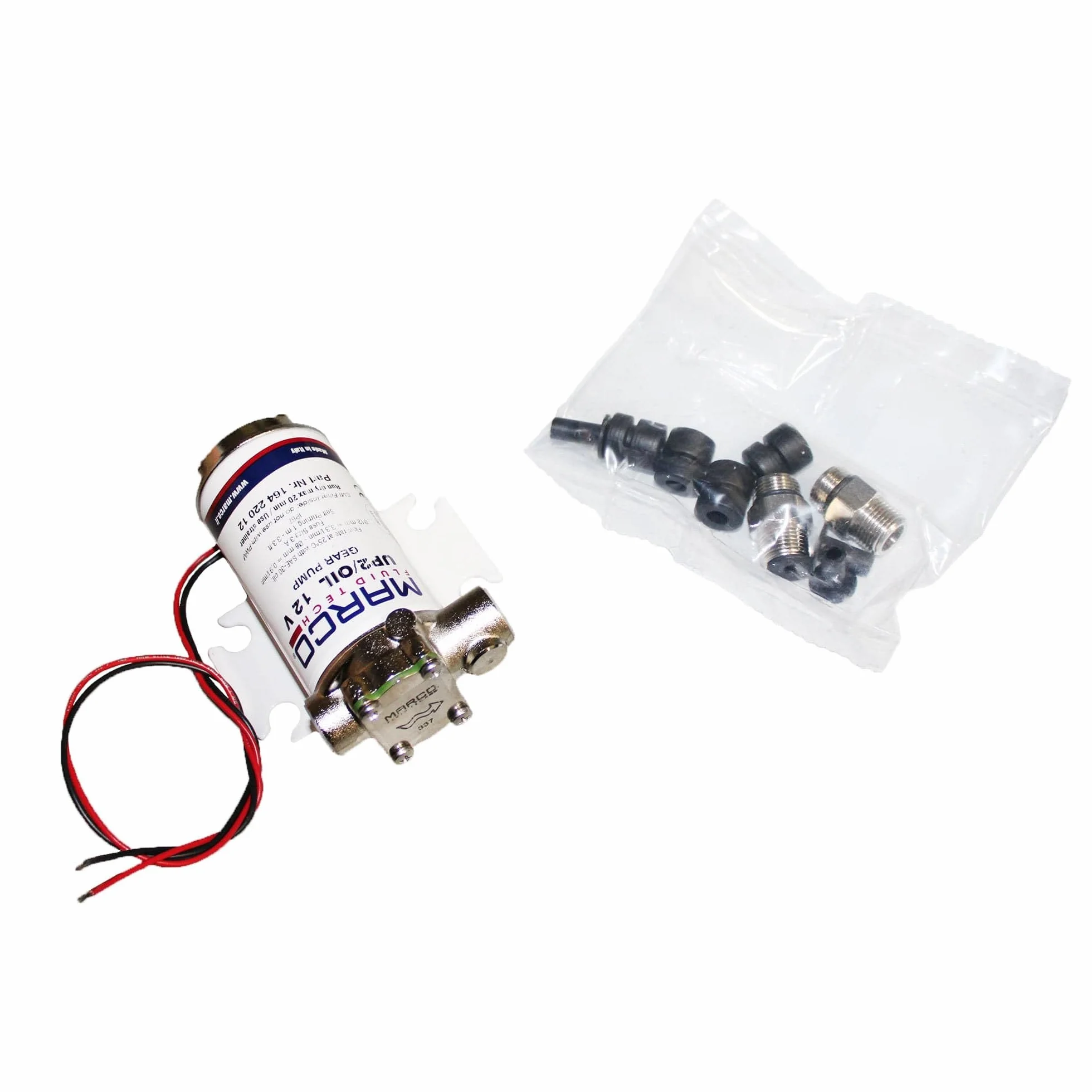 Marco UP2/OIL 16422012 - Pompe Électrique Auto-amorçante 12V pour Huiles Lubrifiantes et Liquides Visqueux | Débit 3,3 L/Min, Engrenages Hélicoïdaux en Bronze | Usage Nautique et Industriel