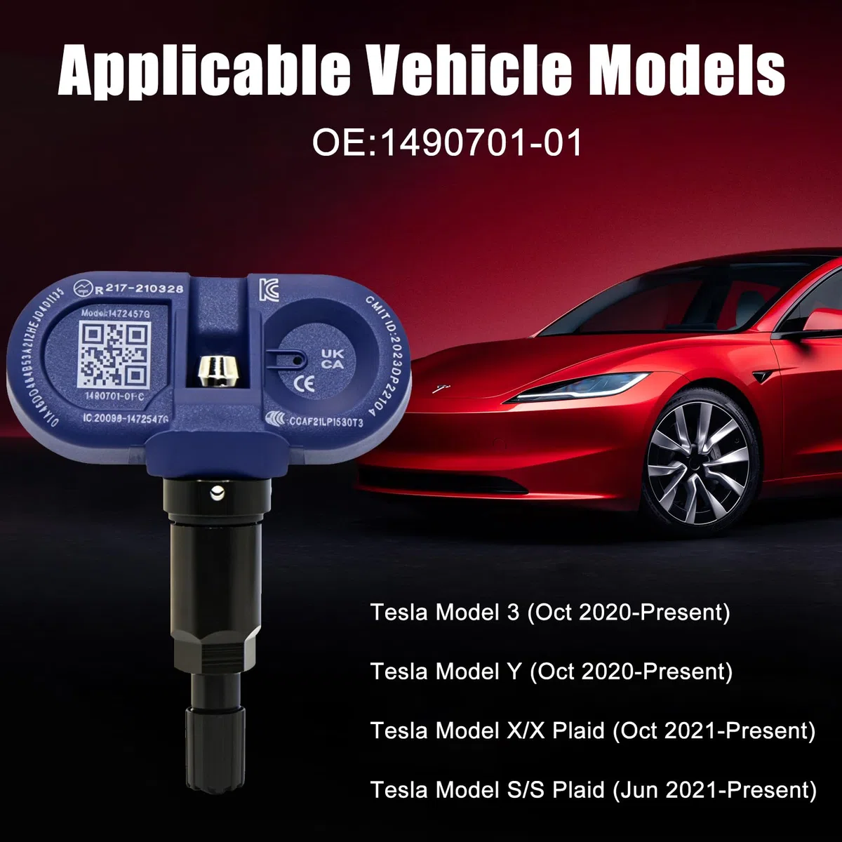 Capteur Pression des Pneus Système pour Tesla, Bluetooth TPMS Capteur