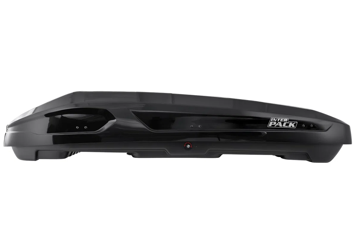 Coffre de Toit Monsun L 550L Noir Métallisé, Box de Toit Aérodynamique 75 kg avec Fixation Rapid Fit et Ouverture Double Face pour Skis et Bagages
