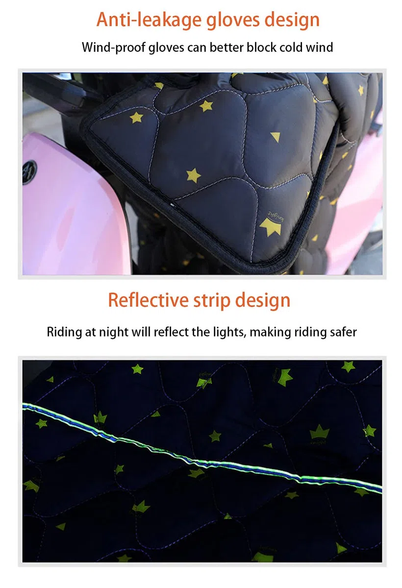Pare-Brise de Voiture à Batterie, Pare-Brise de Protection Solaire pour Moto électrique d'hiver, épaississement accru et imperméable en Velours