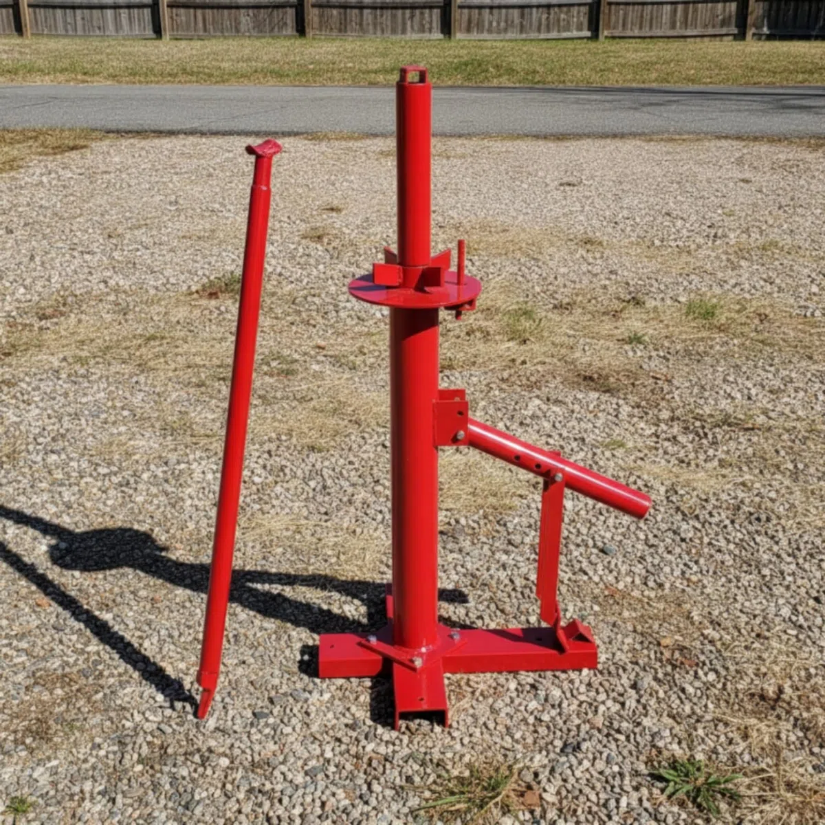 Harilla Démonte-Pneu Manuel Équipement de Changement de Pneus Démonte-Pneu Machine en Acier avec Base Prépercée et Barre de 90 Cm Adapté aux Garages Entretien
