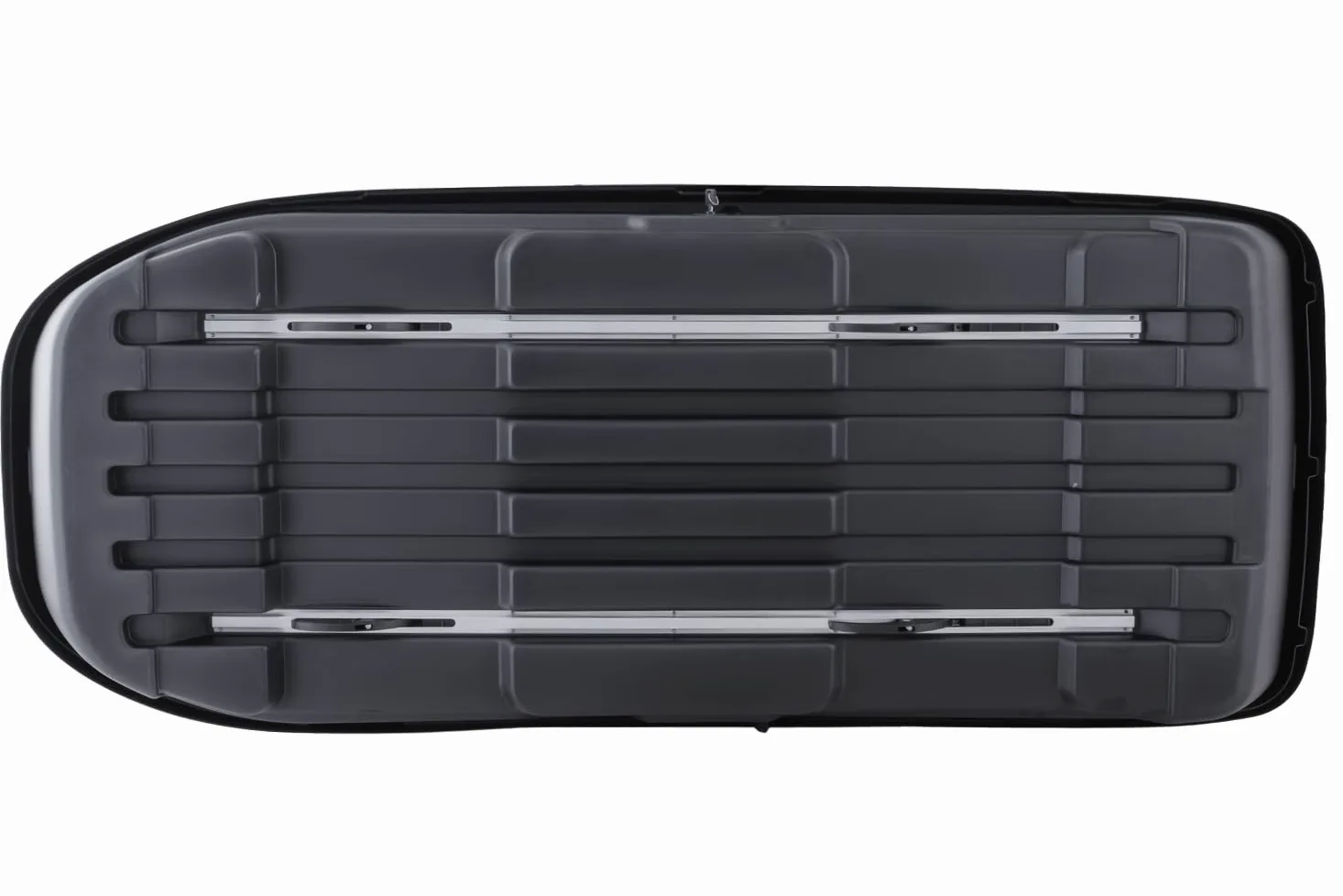Coffre de Toit Monsun L 550L Noir Métallisé, Box de Toit Aérodynamique 75 kg avec Fixation Rapid Fit et Ouverture Double Face pour Skis et Bagages
