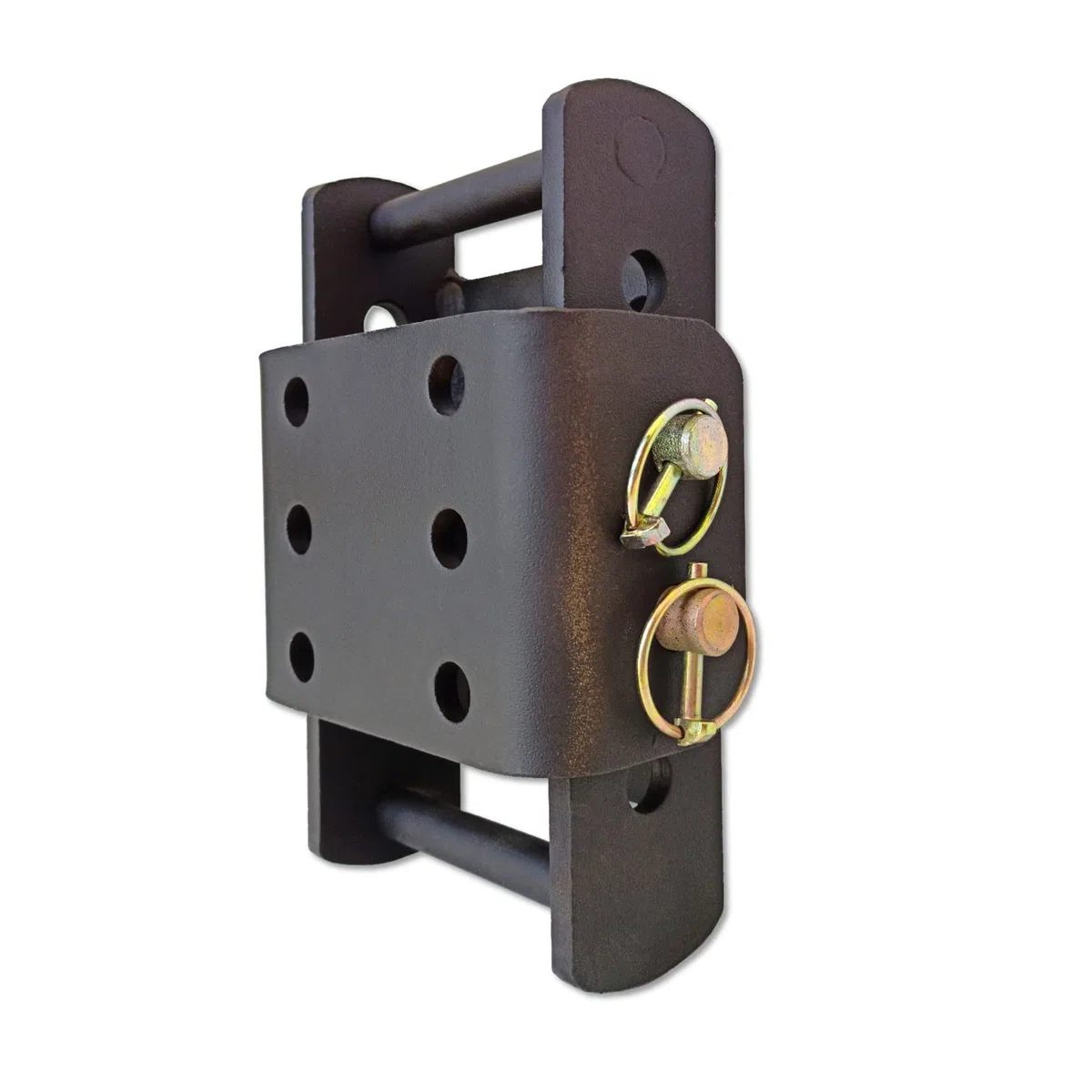 XIMPLIO Attelage universel réglable en hauteur – Réglage de la hauteur de boule avec systčme de changement AHK-Bock (pour 2 trous 90 mm AHK, noir, 3 x 45 mm)