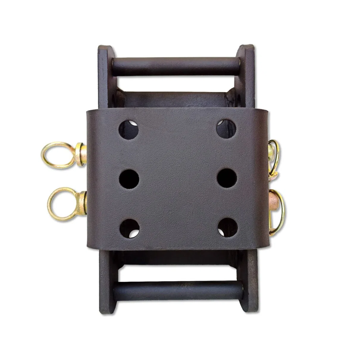 XIMPLIO Attelage universel réglable en hauteur – Réglage de la hauteur de boule avec systčme de changement AHK-Bock (pour 2 trous 90 mm AHK, noir, 3 x 45 mm)