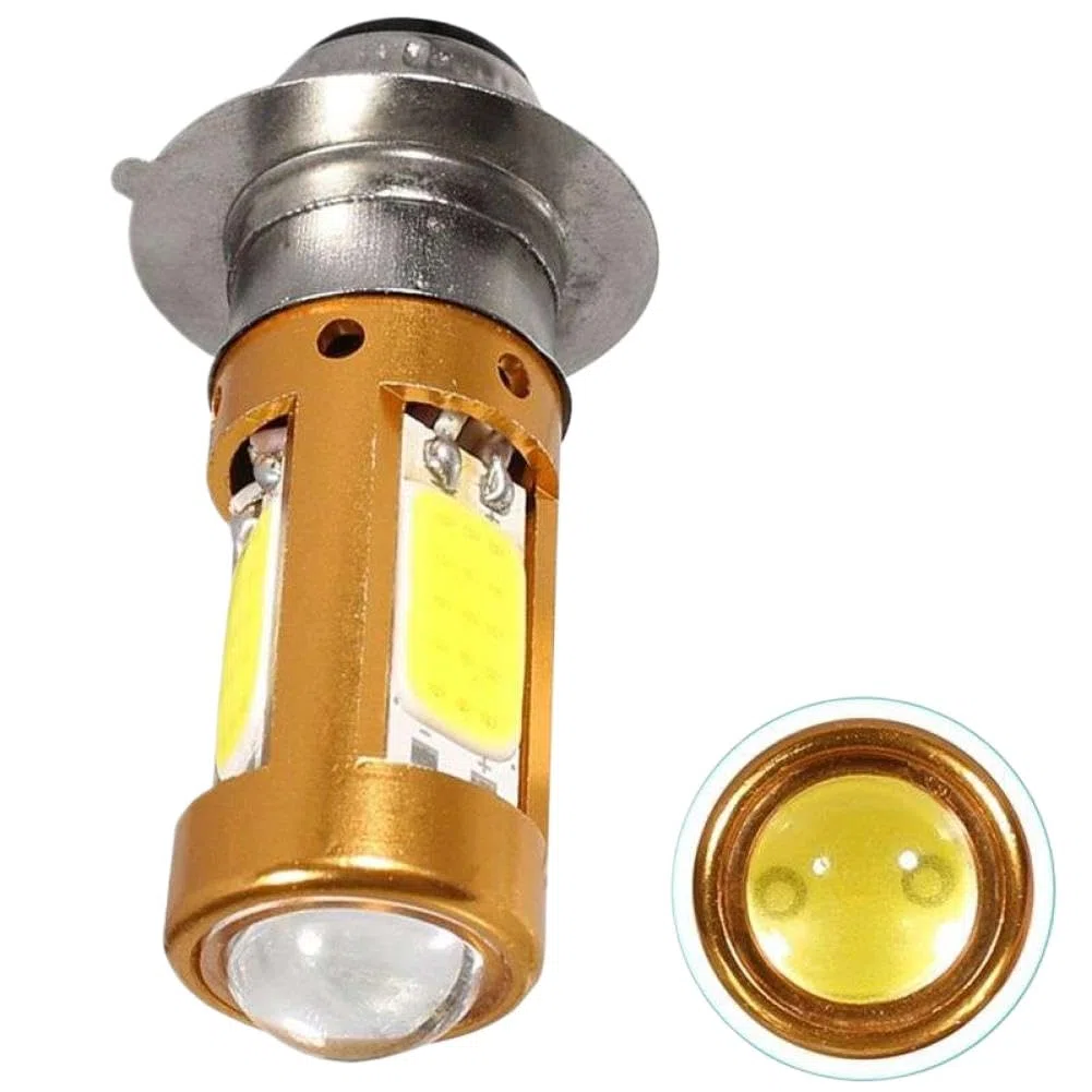 Ampoule de phare de moto LED 5X H6M PX15D P15D Hi-Lo blanc 1500Lm 12-30V Compatible avec moto Scooter cyclomoteur