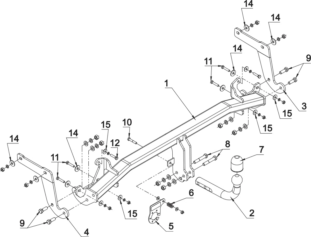 Auto-Hak L'attelage Complet Rigide Fixe per Peugeot 5008 Depuis 05.2017 + Universel Faisceau électrique 7-Broches