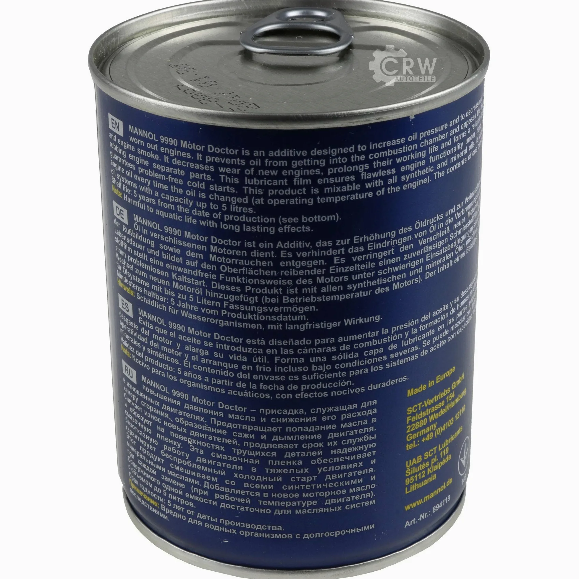 Huile moteur Mannol Extreme 5W-40 - 20 l - 4 x Motor Doctor ADDITIV