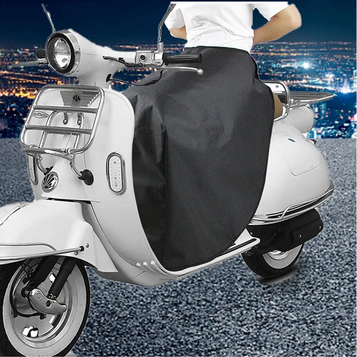 Couette de Pare-Brise de Voiture électrique, Coton de jambières de Voiture de Batterie, Pare-Brise Froid et Chaud d'équitation d'hiver, Garde-Jambe imperméable de clôture