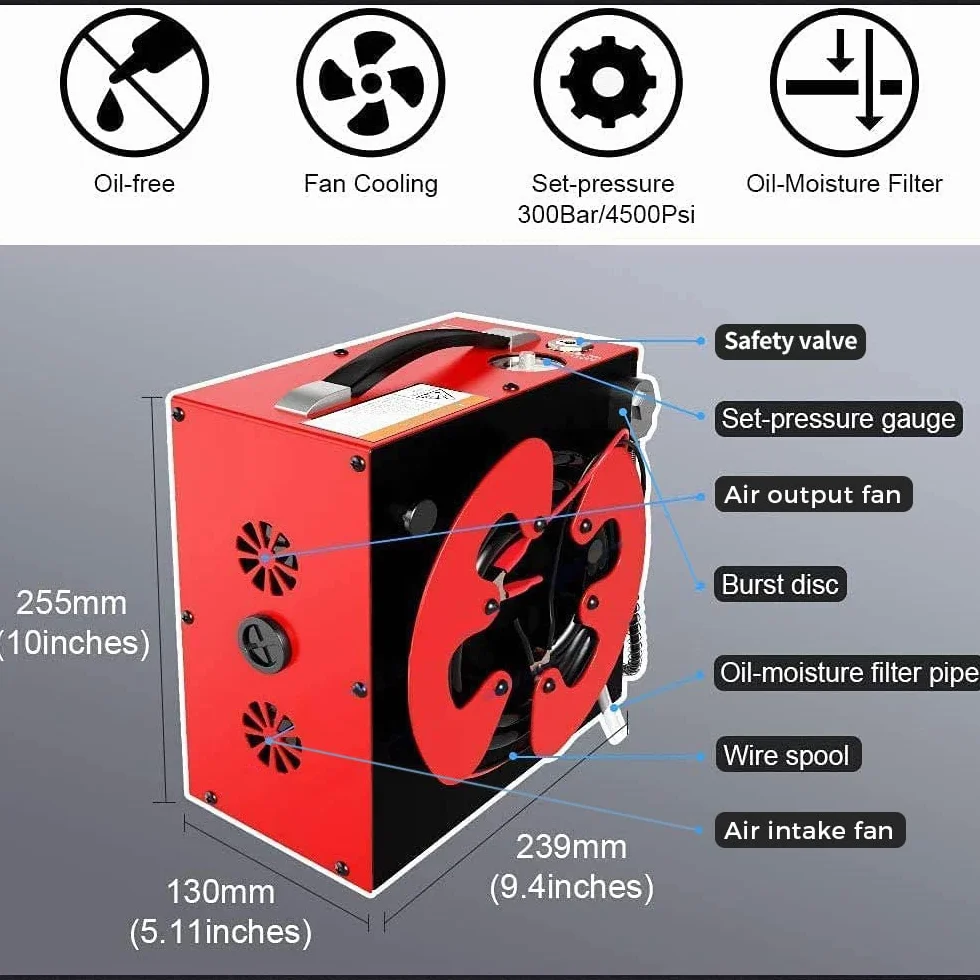 GX CS3 PCP Compresseur d'air, Arrêt Automatique, Sans Huile,