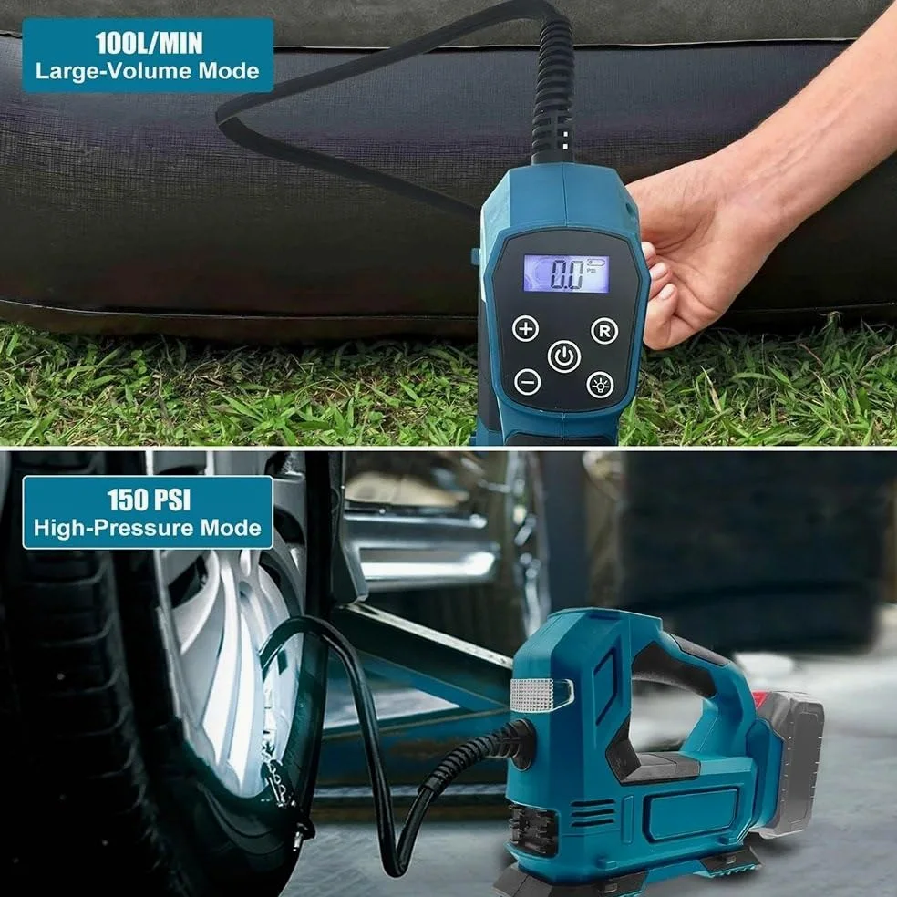 Compresseur Air Pompe portative à batterie au lithium Gonfleur Electrique