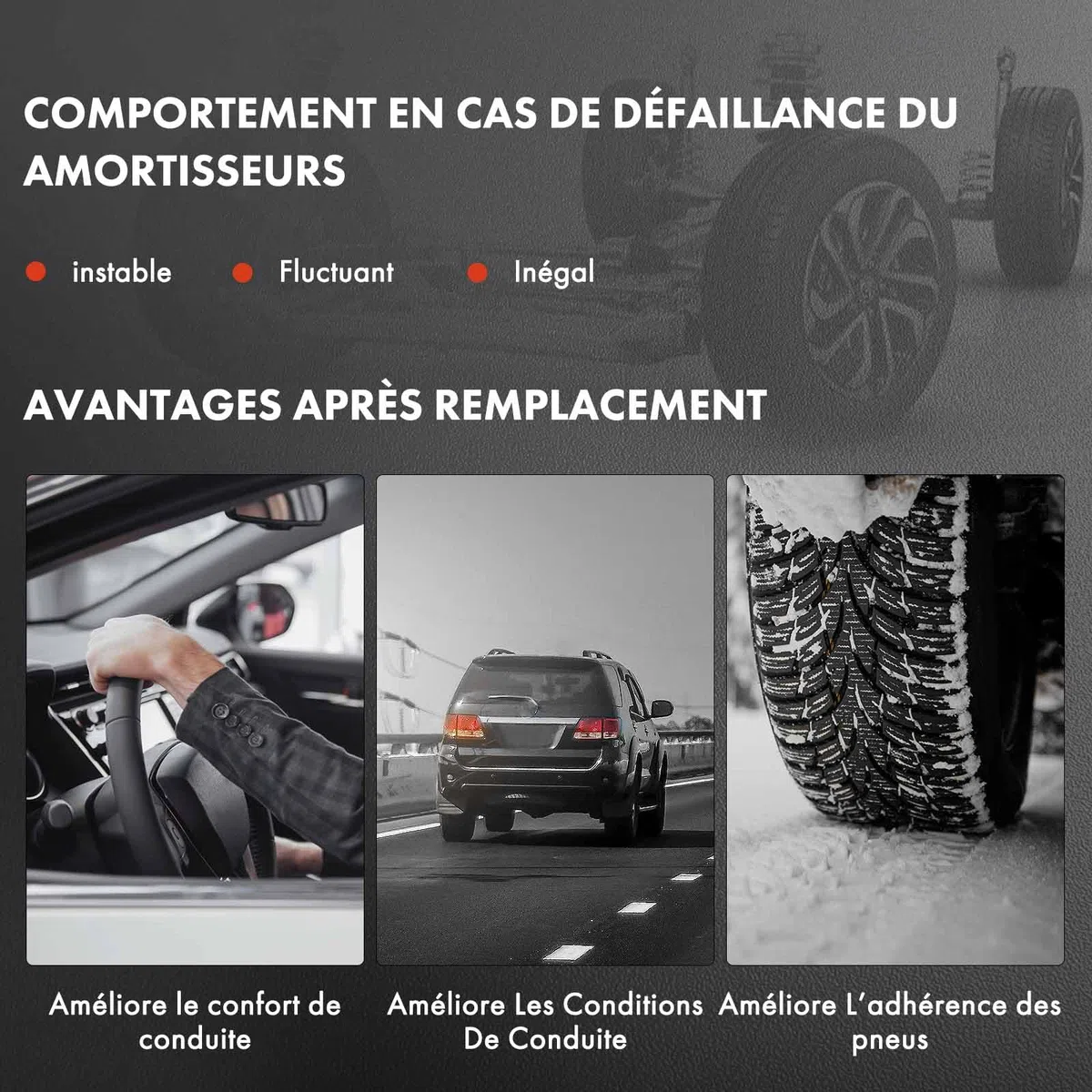 Frankberg 2x Amortisseur à gaz Avant Gauche Droite 607mm Pression de gaz