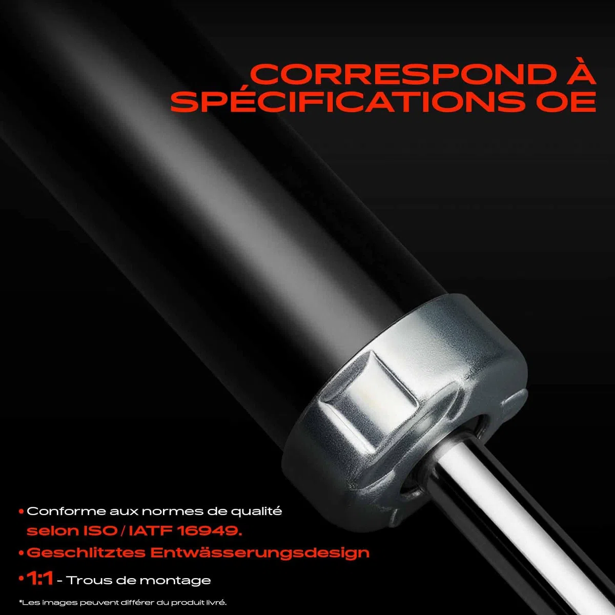Frankberg 2x Amortisseur à gaz Avant Gauche Droite 607mm Pression de gaz