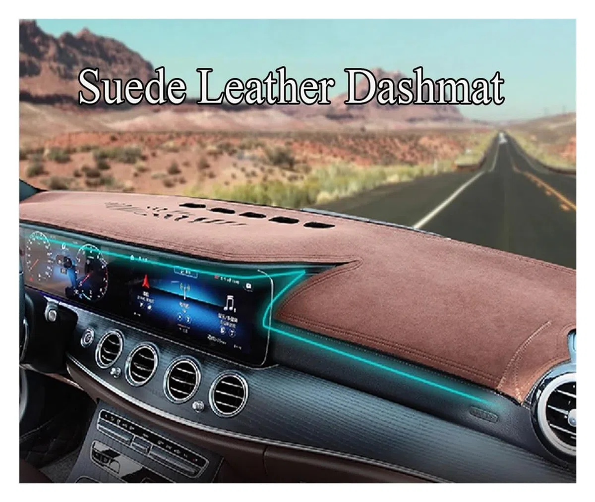 Tapis Tableau Bord intérieur Voiture Tapis Tableau Bord en Cuir Suédé pour BMW X1 IX1 2023 2024 U10 U11 Protection Solaire Accessoires Voiture(Bleu,RHD)