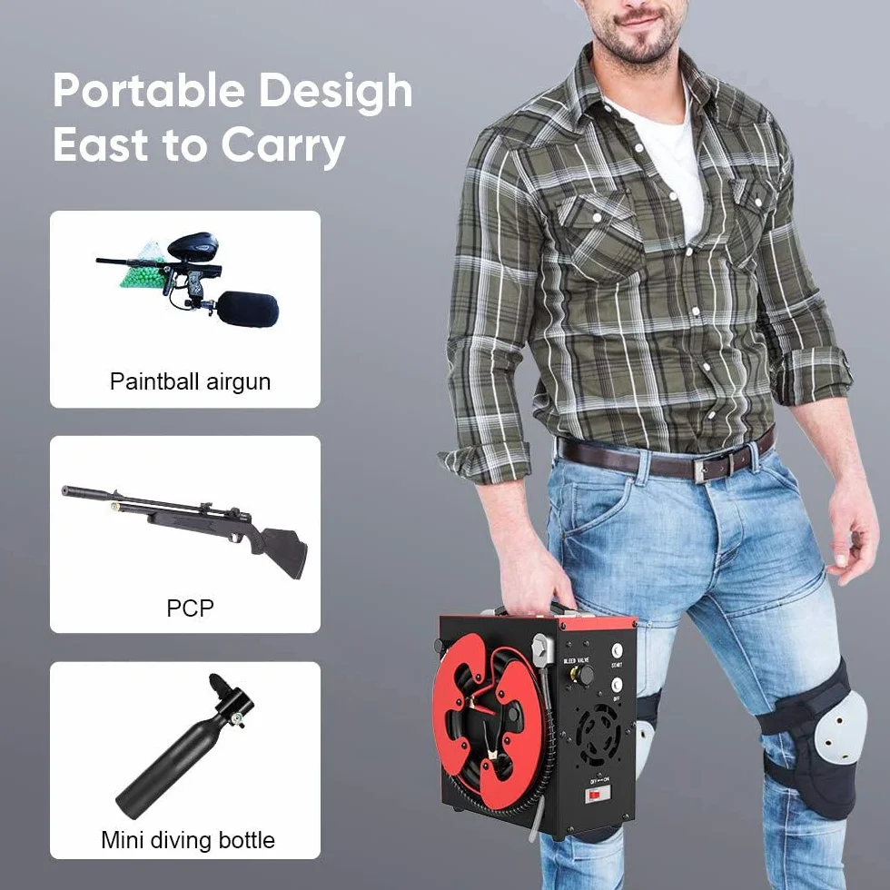 GX CS3 PCP Compresseur d'air, Arrêt Automatique, Sans Huile,